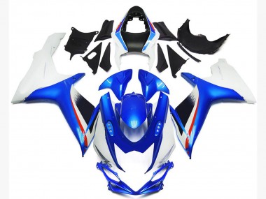 11-24 Deep Blue and Gloss White Style GSXR 600-750 Fairings