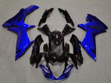 11-24 Gloss Black and Aqua Blue GSXR 600-750 Fairings