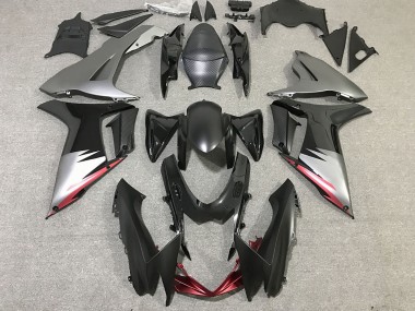 11-24 Gloss Black and Matte Grey GSXR 600-750 Fairings