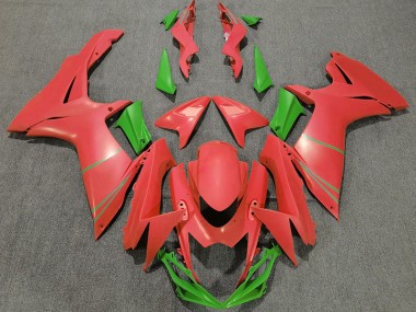 11-24 Matte Grapefruit Red & Green GSXR 600-750 Fairings