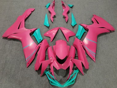 11-24 Matte Hot Pink and Teal GSXR 600-750 Fairings