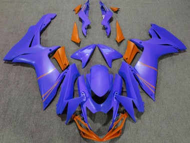 11-24 Matte Ocean Blue & Orange GSXR 600-750 Fairings