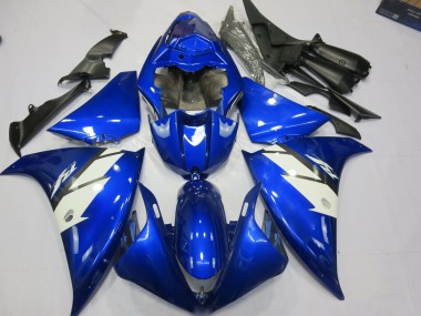 12-14 Blue and White R1 Fairings