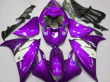 12-14 Gloss Purple & White R1 Fairings