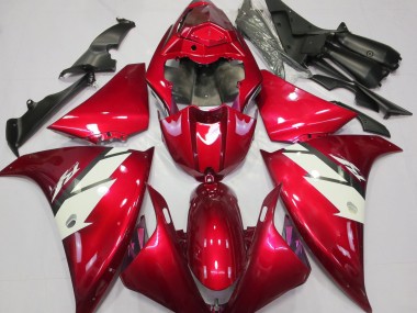 12-14 Gloss Red & White R1 Fairings