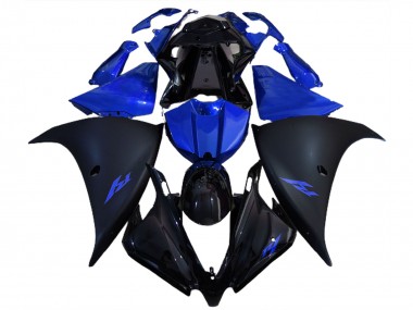 12-14 Matte Black and Blue R1 Fairings