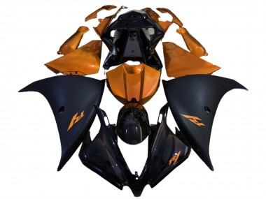 12-14 Matte Black and Orange R1 Fairings