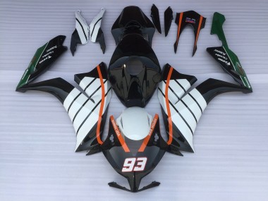 12-16 93 Baracuda White and Black CBR1000RR Fairings