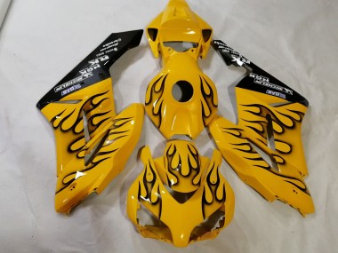 12-16 Custom Yellow Flame CBR1000RR Fairings