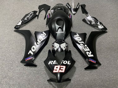 12-16 Matte Black Repsol CBR1000RR Fairings