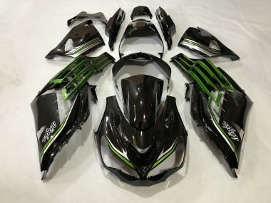 12-21 Gloss Black and Slime Green ZX14R Fairings