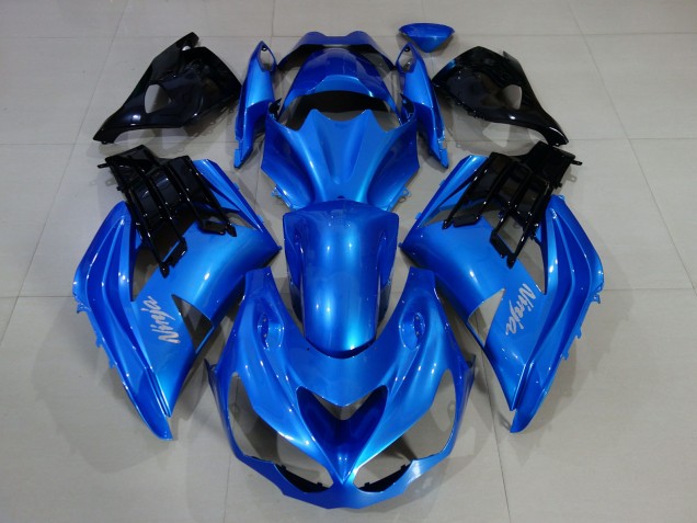 12-21 Vibrant Blue & Gloss Black ZX14R Fairings