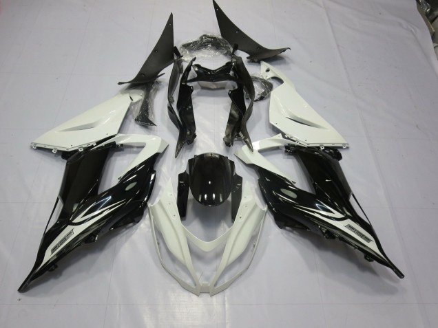 13-18 Black and White ZX6R Fairings