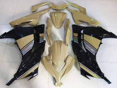 13-18 Desert Tan and Black Ninja 300 Fairings