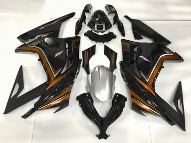 13-18 Gloss Black & Orange Ninja 300 Fairings