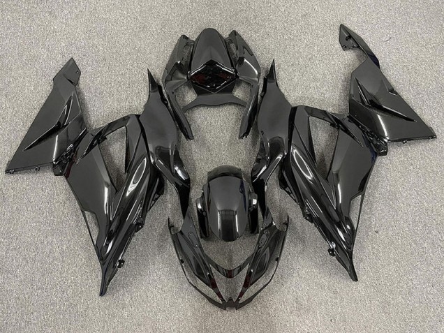 13-18 Gloss Black Plain ZX6R Fairings