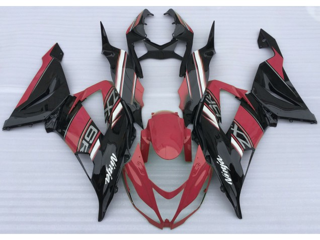 13-18 Gloss Red and Black ZX6R Fairings