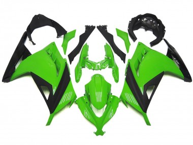 13-18 High Gloss Green and Black Ninja 300 Fairings