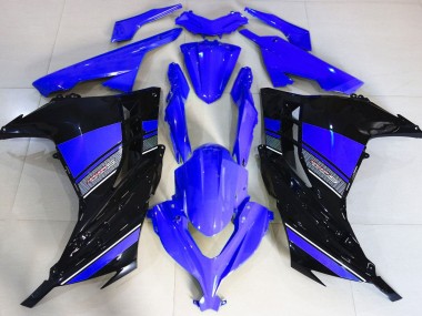 13-18 Midnight Blue and Black Ninja 300 Fairings