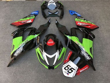 13-18 Racing Style Green ZX6R Fairings