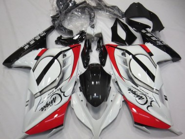 13-18 Red and White Ninja 300 Fairings