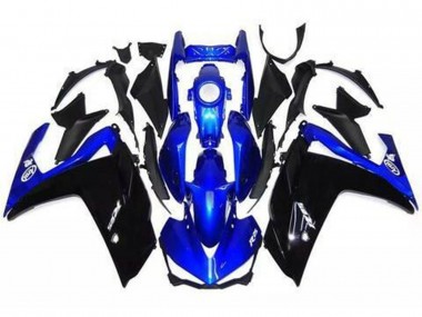 15-18 Gloss Black and Blue R3 Fairings