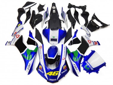 15-19 Blue and White 46 R1 Fairings