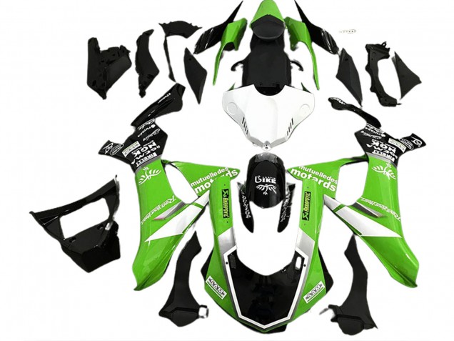 15-19 Gloss Green Logo Style R1 Fairings