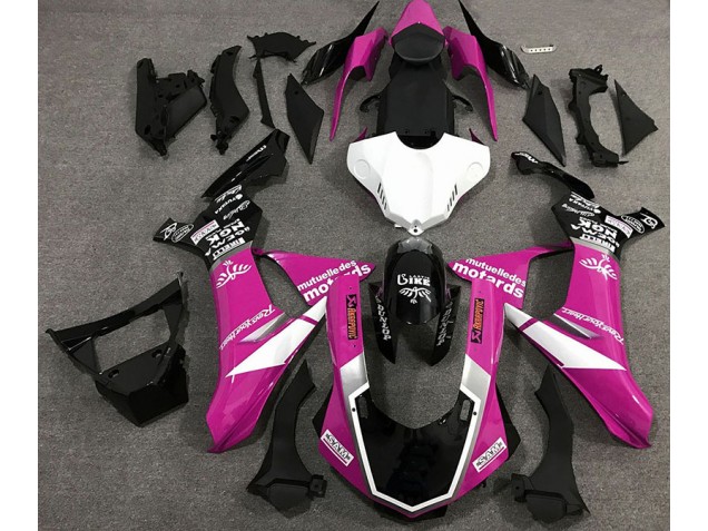 15-19 Gloss Pink Logo Style R1 Fairings