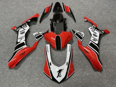 15-19 Gloss Red & White R1 Fairings