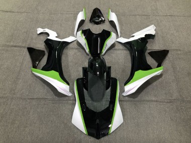 15-19 Green Black and White R1 Fairings