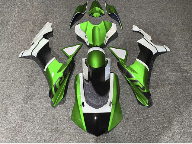 15-19 Green & Carbon Fiber Accents R1 Fairings