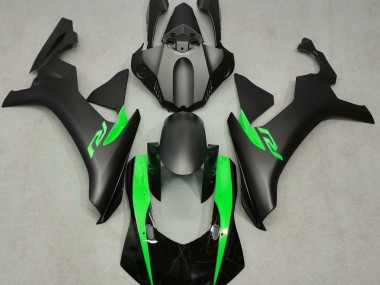 15-19 Matte Black & Green R1 Fairings