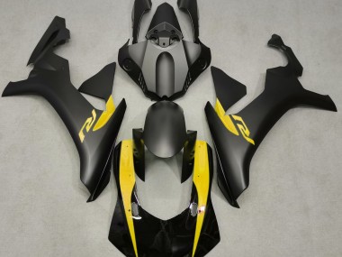 15-19 Matte Black & Yellow R1 Fairings