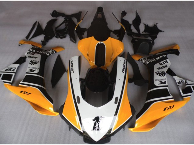 15-19 Orange and White R1 Fairings