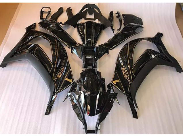 16-19 Black and Gold ZX10R Fairings