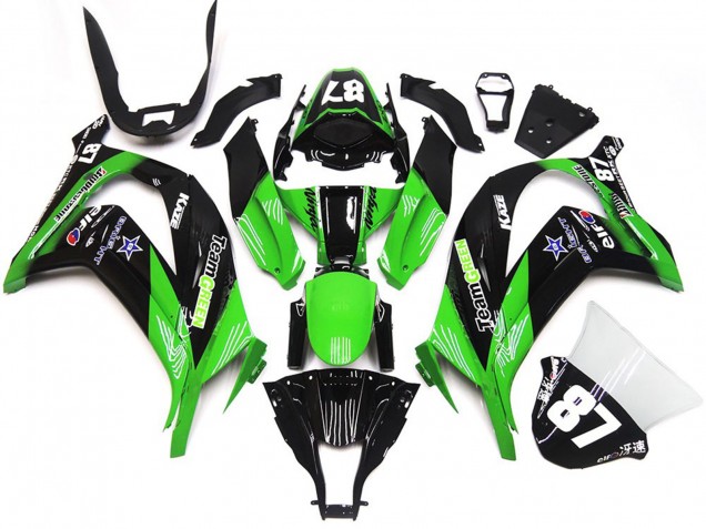 16-19 Green and Black ZX10R Fairings