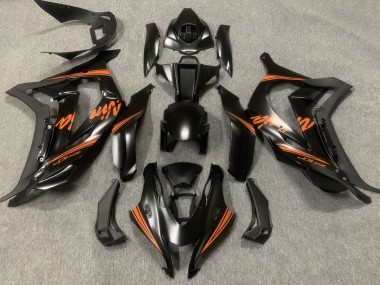 16-19 Satin Black & Orange ZX10R Fairings