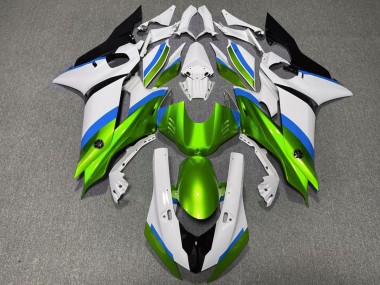 17-21 Gloss Green and Light Blue R6 Fairings