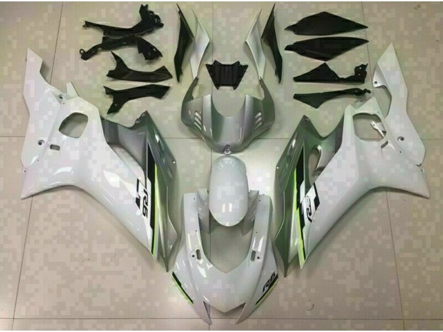 17-21 Gloss White and Silver R6 Fairings