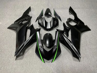 17-21 Matte Black & Green Accents R6 Fairings