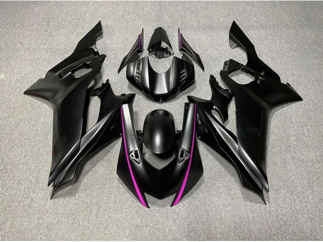 17-21 Matte Black & Pink Accents R6 Fairings