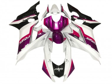 17-21 Pink and Gloss White R6 Fairings