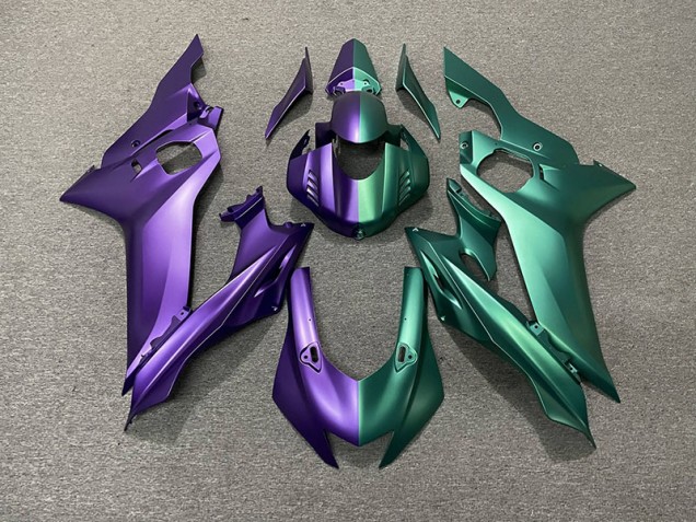 17-21 Purple and Green Split R6 Fairings