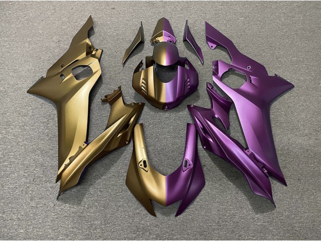 17-21 Tan and Purple Split R6 Fairings