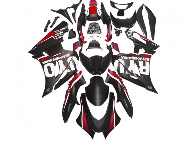 17-23 Matte Black & Red GSXR 1000 Fairings