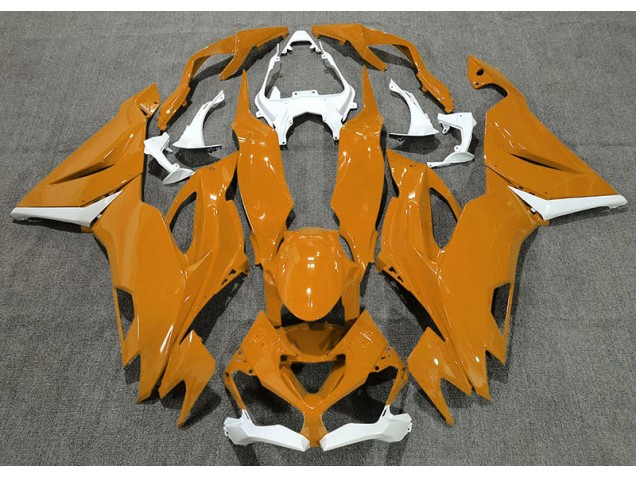 19-23 Gloss Orange & White ZX6R Fairings