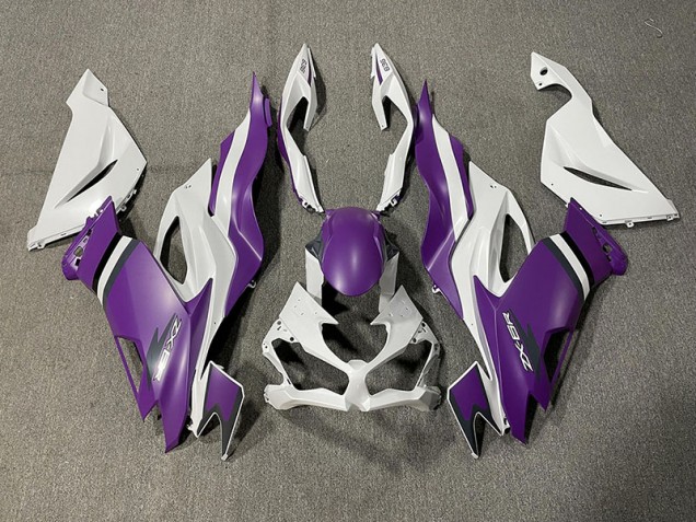 19-23 Matte Purple and White ZX6R Fairings