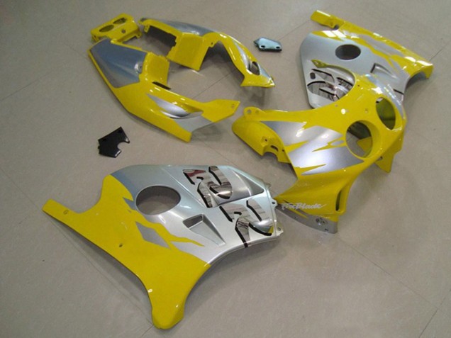 90-98 Yellow Silver CBR250RR Fairings