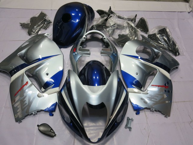 97-07 Blue and Silver GSXR 1300 Hayabusa Fairings